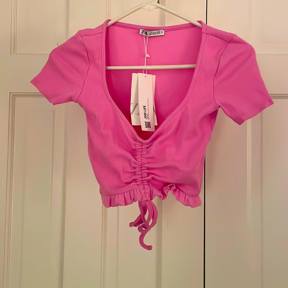 Light Pink Zara Crop Top